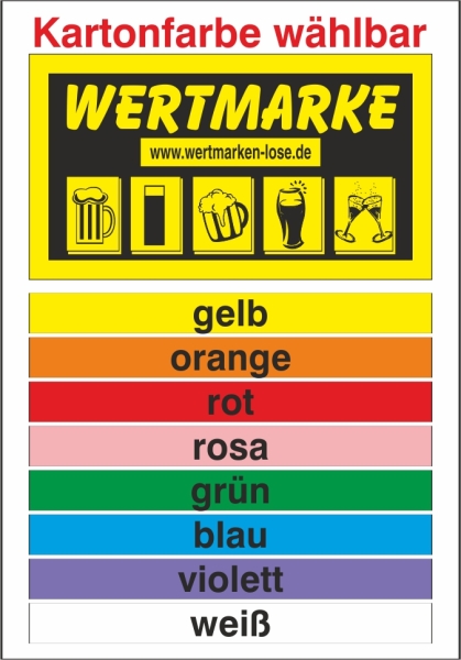1000 Wertmarken "All in one" SW